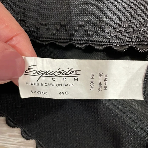 Exquisite Form Fully Front Close Longline Posture Bra Style 5107530 Black 44C - Picture 11 of 15